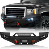 Pickup Replacement Front Winch Bumpers for 2011-2014 GMC Sierra 2500 3500 HD with 5 x LED Lights | Yzona